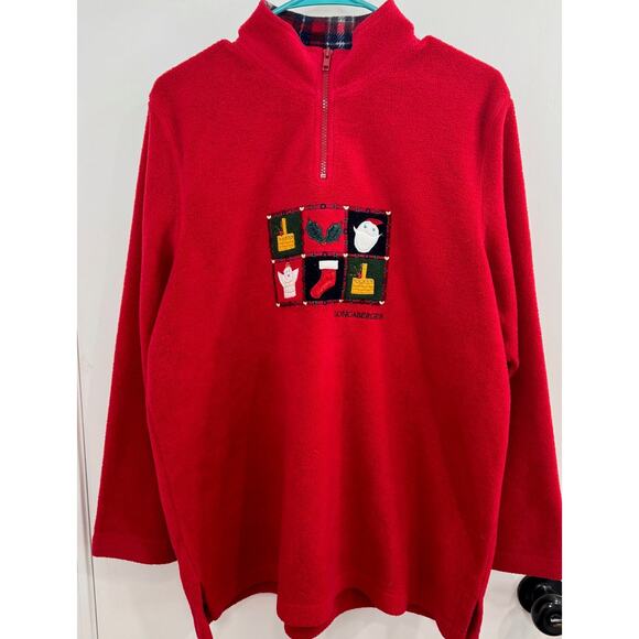 Vintage Longaberger Christmas Quarter Zip Fleece - Picture 1 of 10